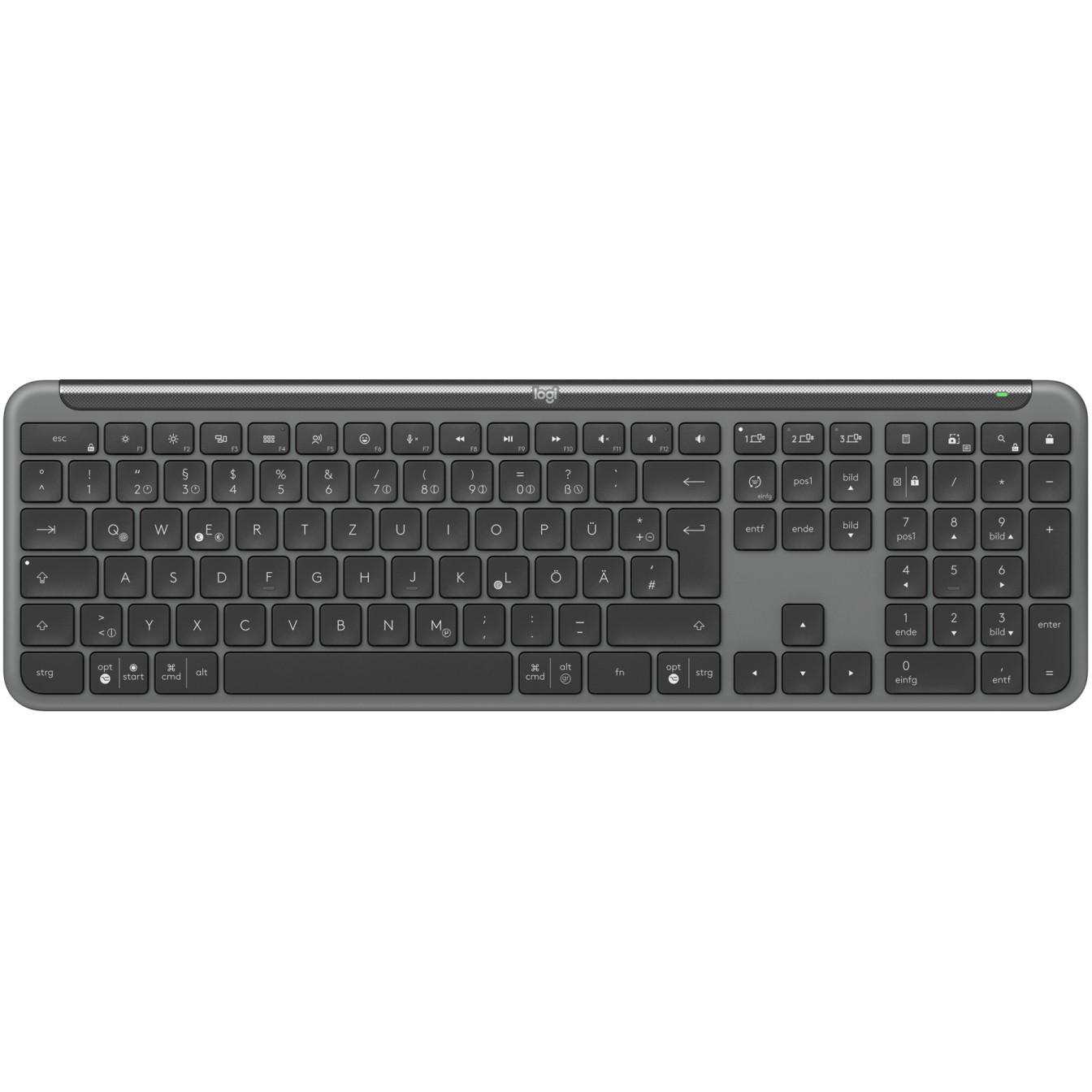 Tastierë Pa kabllo Logitech Signature Slim Wireless K950 / Bluetooth / QWERTZ / Gri - Figura 2
