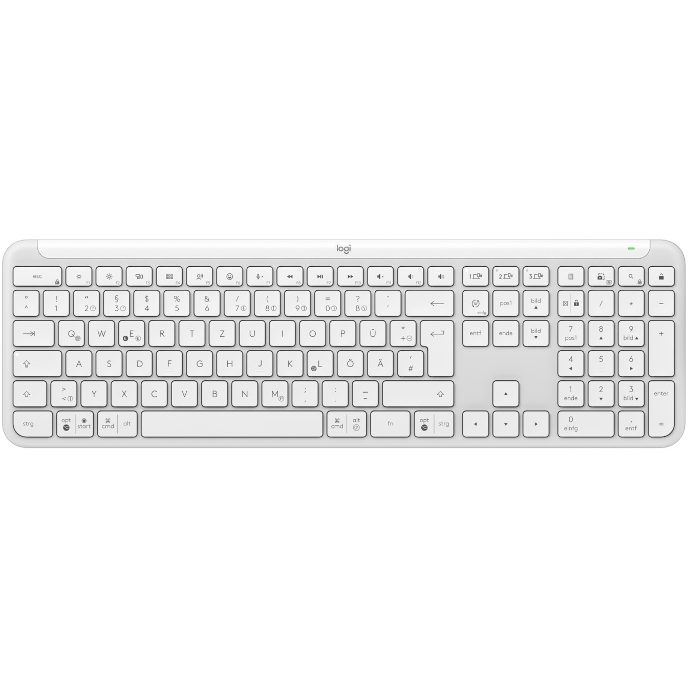 Tastierë Pa kabllo Logitech Signature Slim K950 / QWERTZ – Bardhë