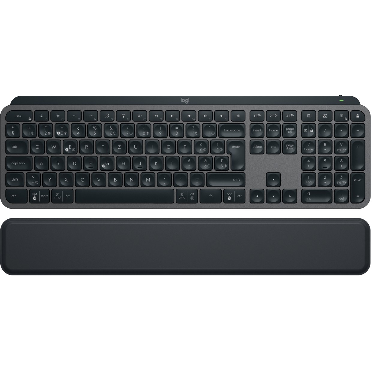 Tastierë Pa kabllo Logitech MX KEYS S - GRAPHITE - Çeko-Sllovake / Gri