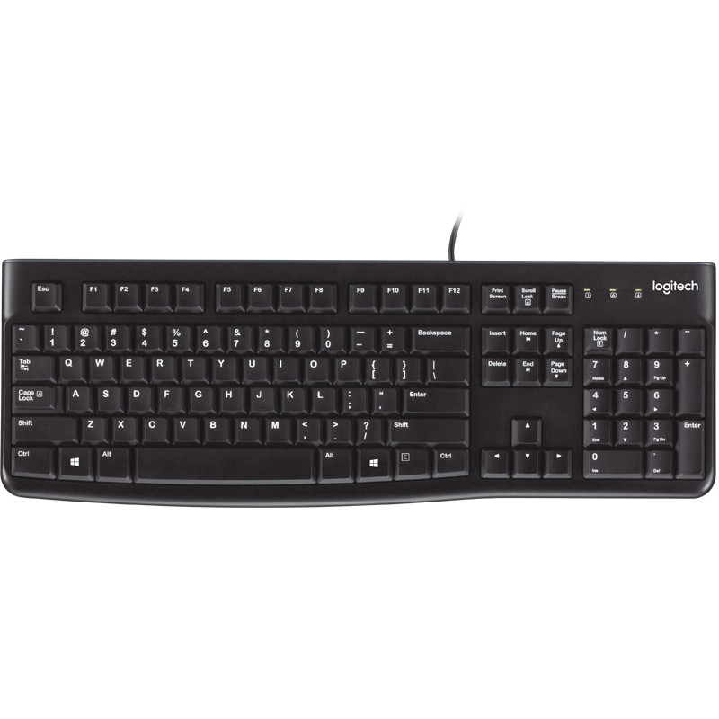 Tastierë Me kabllo Logitech K120 / QWERTY / USB / e zezë