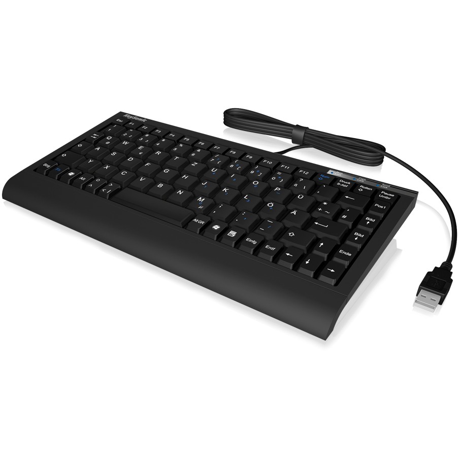 Keysonic ACK-595C+ Mini SoftSkin PS/2-USB, e zezë, US - Figura 3