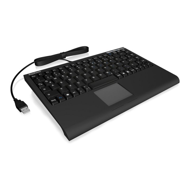Tastierë me kabllo KeySonic / TAS ACK‑540U+ / UK Layout / Mini / QWERTY- Zezë - Figura 4