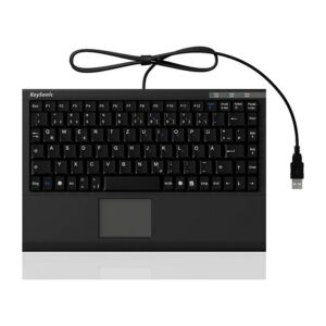 Tastierë me kabllo KeySonic  / TAS ACK‑540U+ / UK Layout / Mini / QWERTY- Zezë