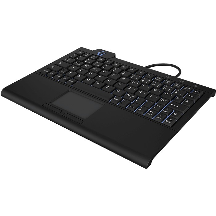 Tastierë KeySonic TAS KSK-3210ELU, Mini Touchpad, e zezë, DE