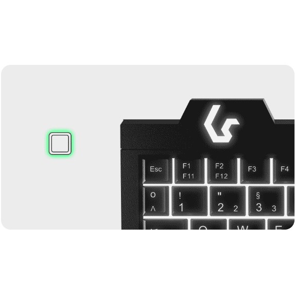 Tastierë KeySonic TAS KSK-3210ELU, Mini Touchpad, e zezë, DE - Figura 4