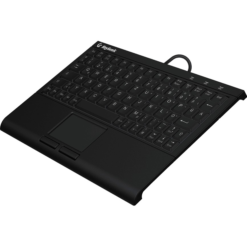 Tastierë KeySonic TAS KSK-3211ELU, Super-Mini Touchpad, DE, e zezë