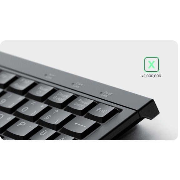 Tastierë KeySonic TAS KSK-3211ELU, Super-Mini Touchpad, DE, e zezë - Figura 2