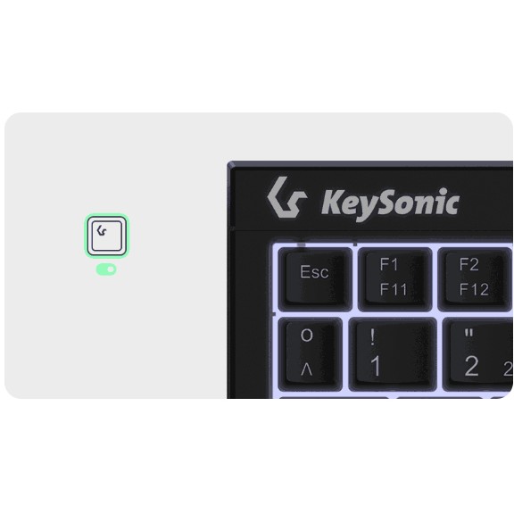 Tastierë KeySonic TAS KSK-3211ELU, Super-Mini Touchpad, DE, e zezë - Figura 4