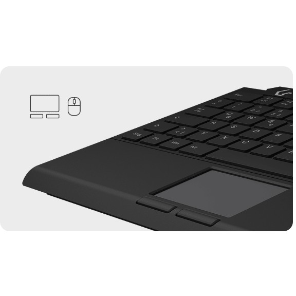 Tastierë KeySonic TAS KSK-5210ELU, Mini Touchpad, e zezë, DE - Figura 3