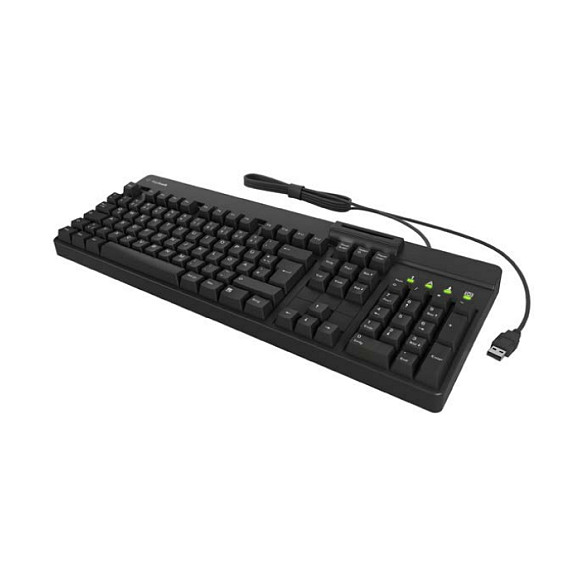 Tastierë me kabllo KeySonic KSK‑8040U‑CRT / Smart Card Reader - Zezë