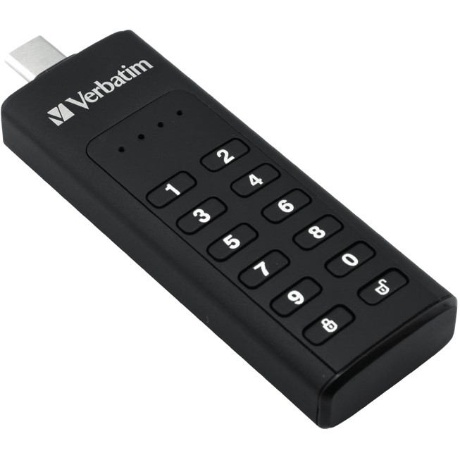 USB STICK 64GB Verbatim 3.2 Typ A Keypad Secure Drive AES