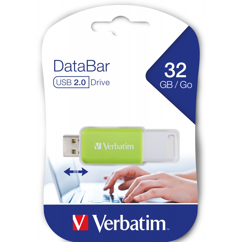USB STICK 32GB Verbatim V DataBar USB 2.0, e gjelbër - Figura 3