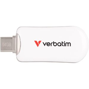 USB STICK 64GB Verbatim Plectra USB-C, e bardhë