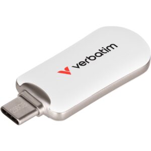 USB STICK 256GB Verbatim Plectra USB-C, e bardhë