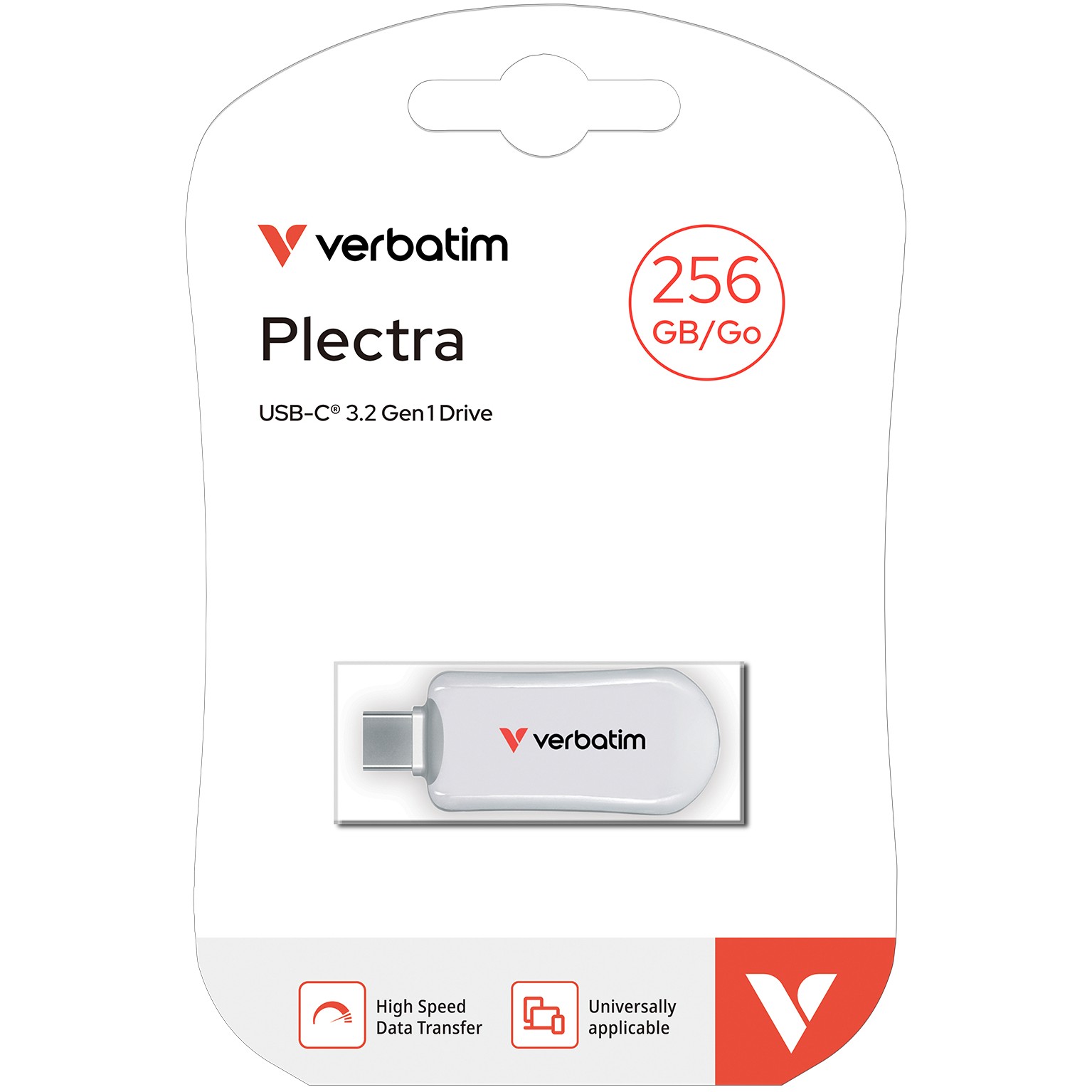 USB STICK 256GB Verbatim Plectra USB-C, e bardhë - Figura 3