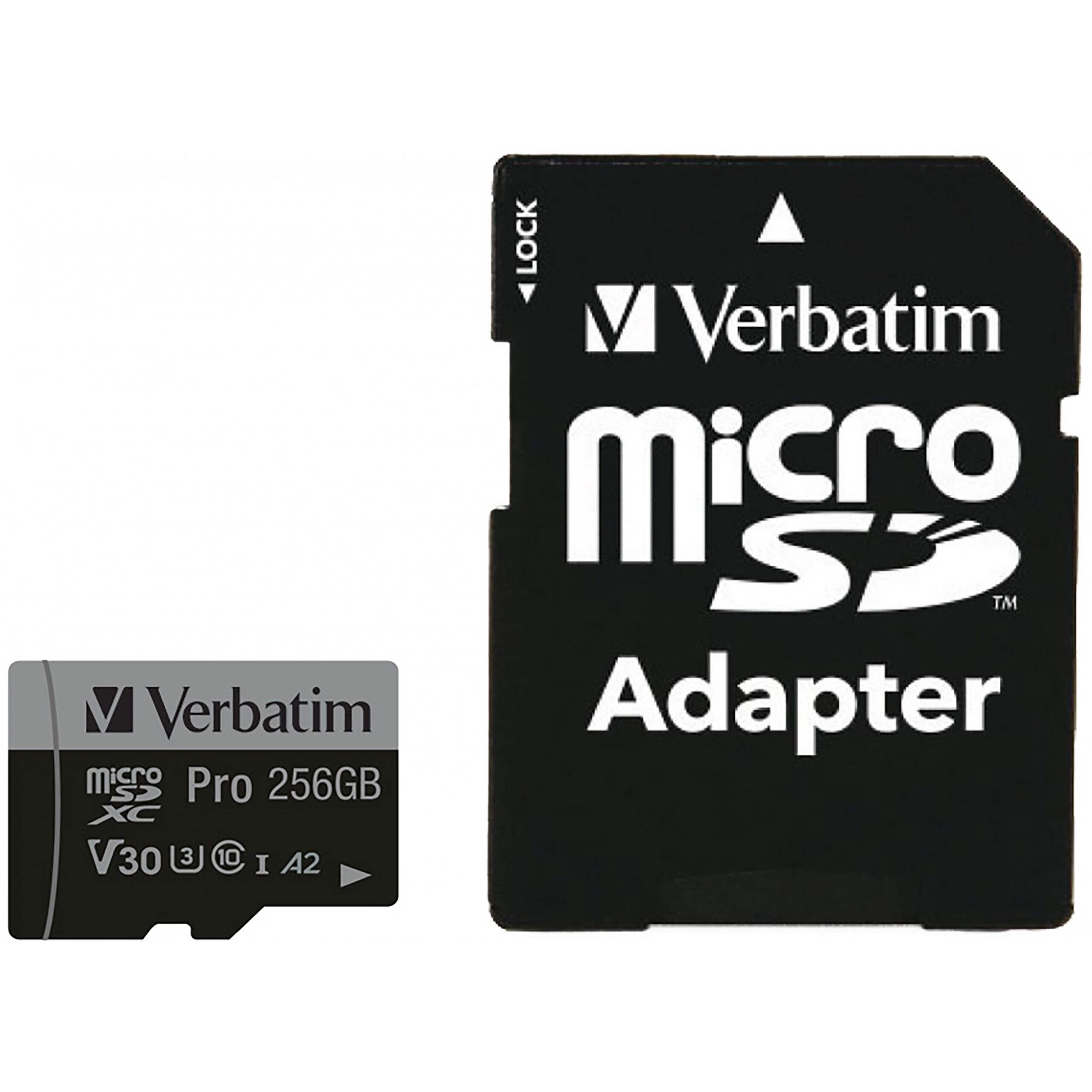 Kartë Memorie SD 256GB Verbatim MicroSDHC Pro Class 10 + Adapter - Figura 2