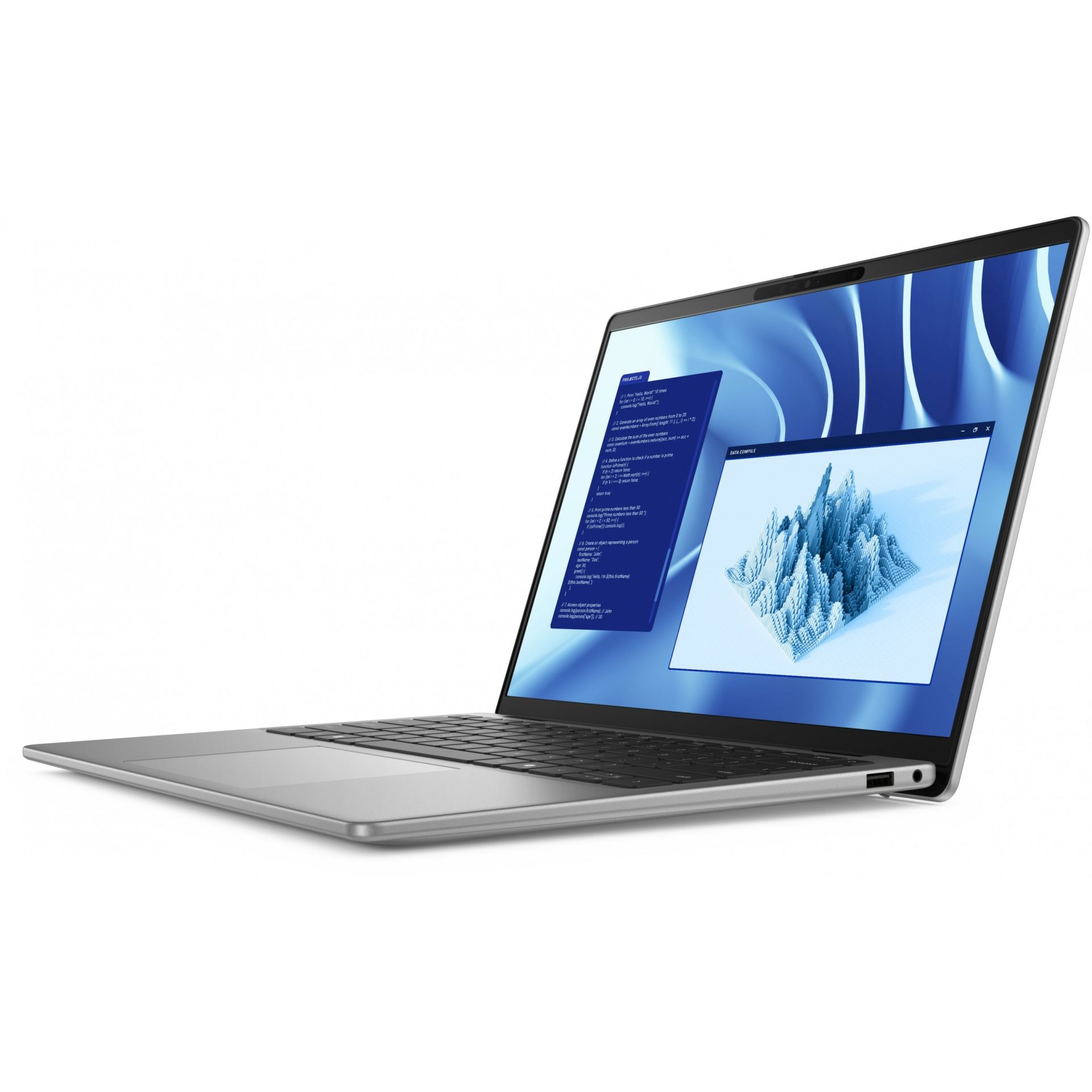 Laptop Dell Latitude 7455 / Snapdragon X1E-80-100 / 32GB LPDDR5 / 1TB / 14" Quad HD+ IPS Touch / Qualcomm Adreno GPU / DE - Gri - Figura 3