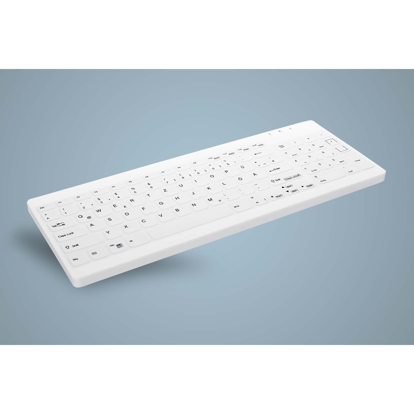 Tastierë Me kabllo CHERRY AKTIVE KEY AK-C7012 Hygiene Compact – Bardhë - Figura 2