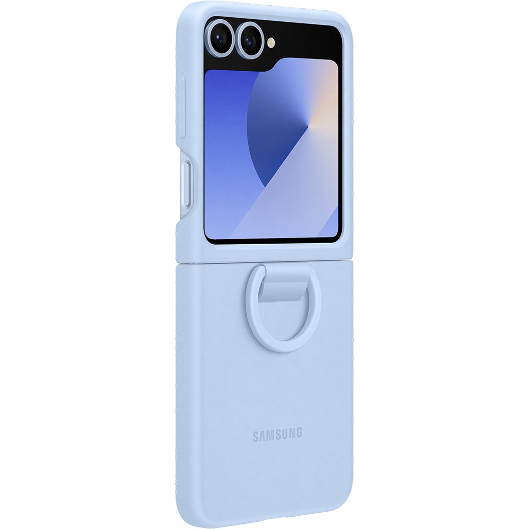Mbrojtëse Samsung Silicone me unazë për Galaxy Z Flip6, e kaltër - Figura 4