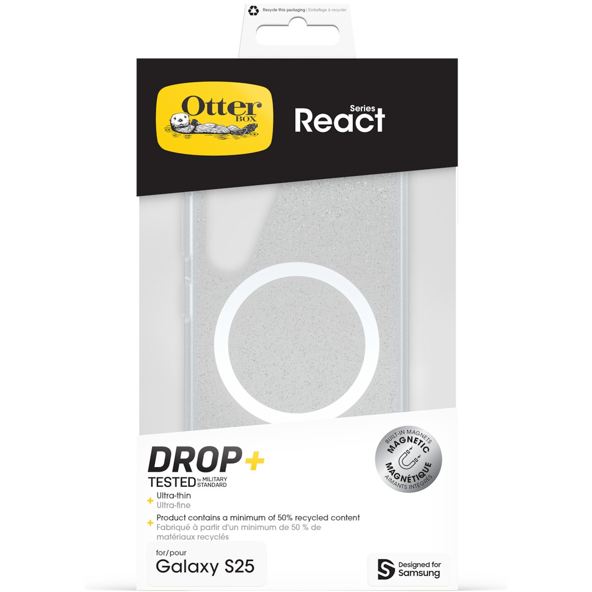 Aksesorë për telefon OtterBox / React Magnet Case / QI2 Compatible / Samsung Galaxy S25 / Stardust - Figura 5