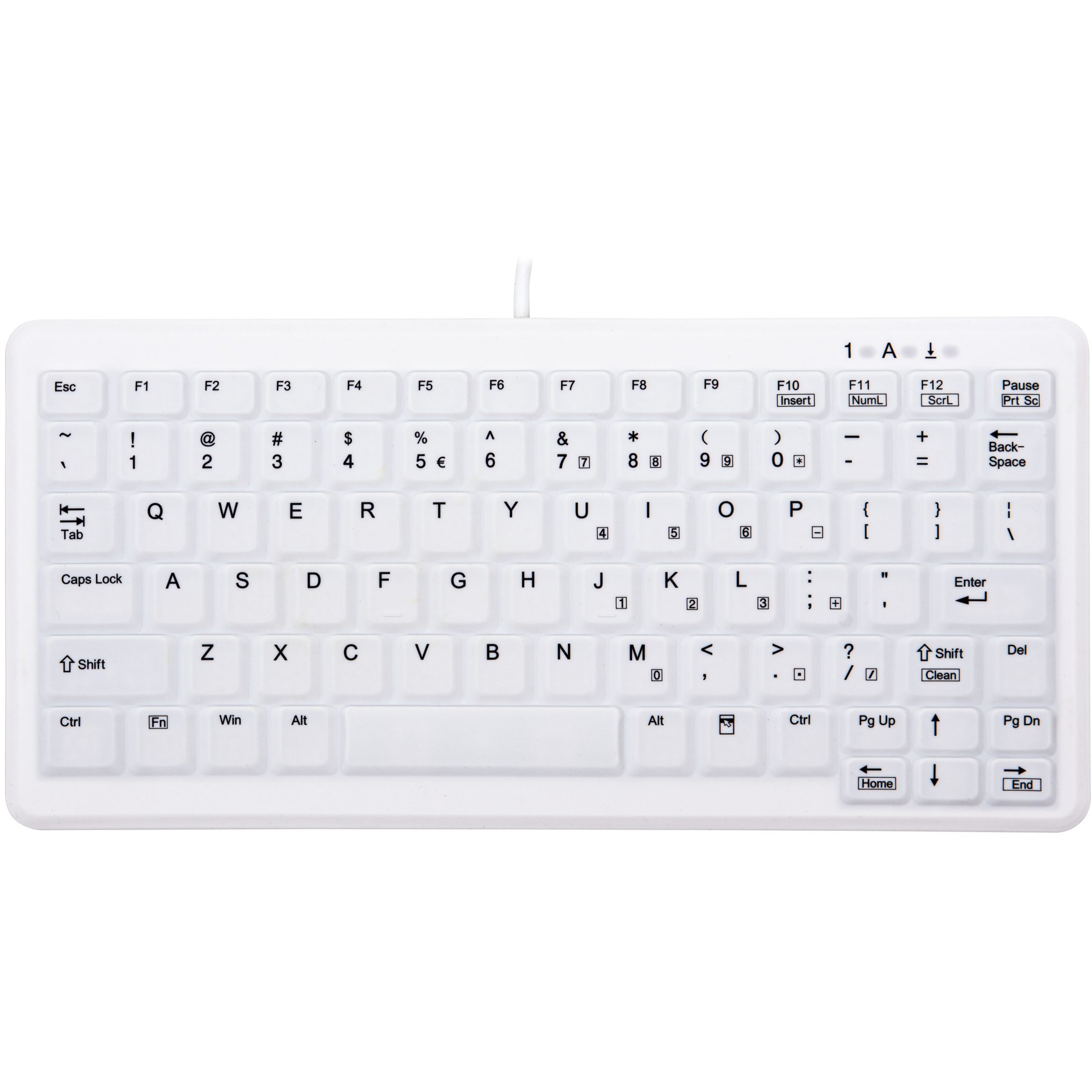 Tastierë me kabllo CHERRY AK-C4110F-U1-W / US Layout - Bardhë