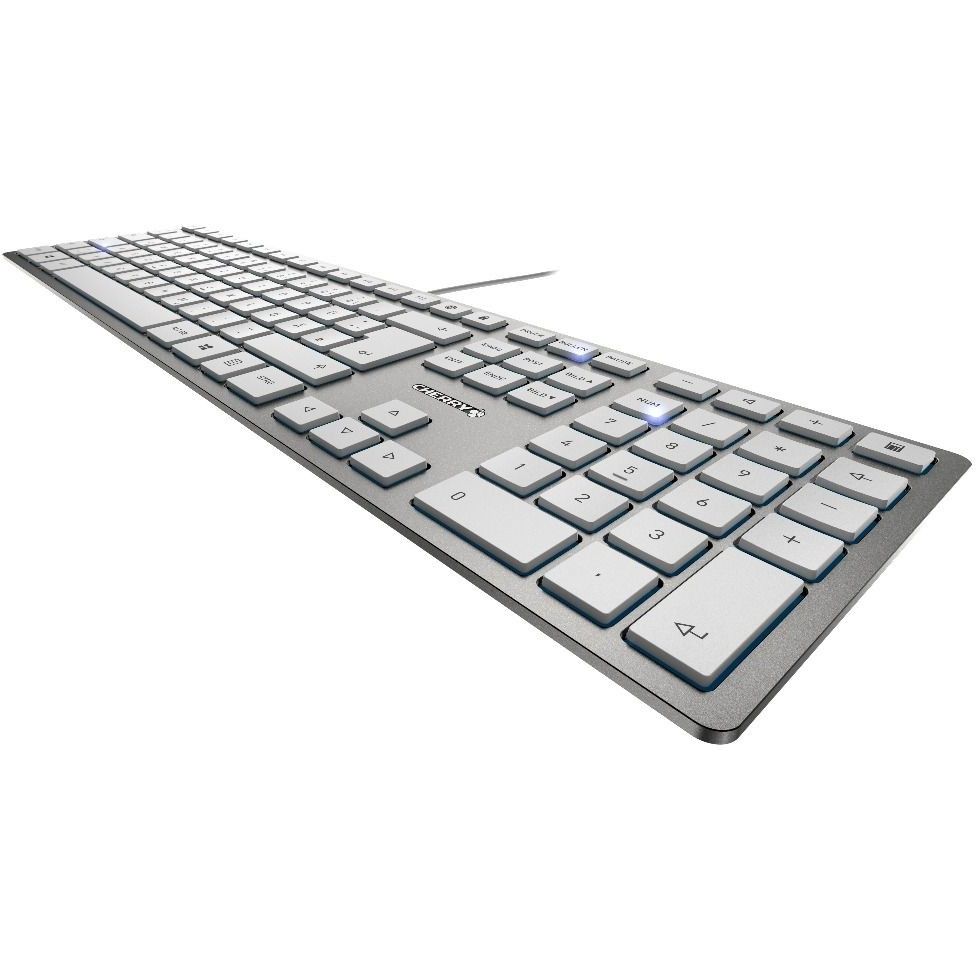 Tastierë me kabllo CHERRY KC 6000 SLIM / AZERTY Layout - Bardhë - Figura 2