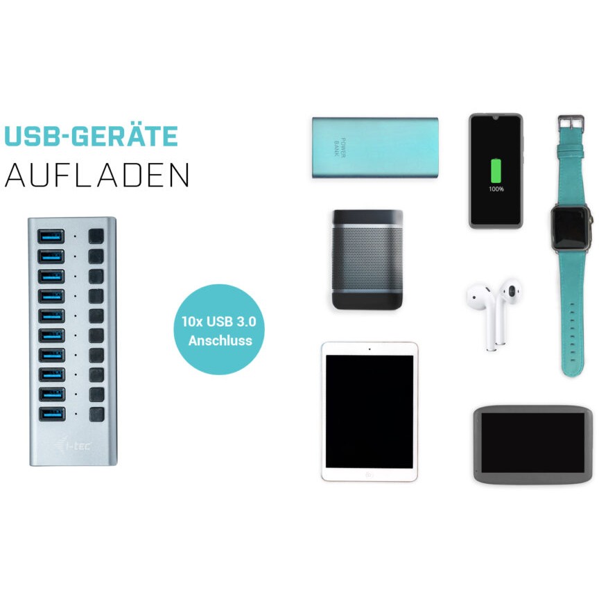 USB Hub D I-TEC, USB 3.0, 10 porte, 48 W - Figura 5