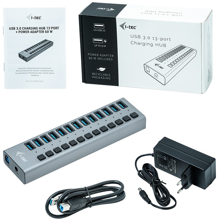 USB Hub D I-TEC, USB 3.0, 13 porte, 60 W - Figura 5