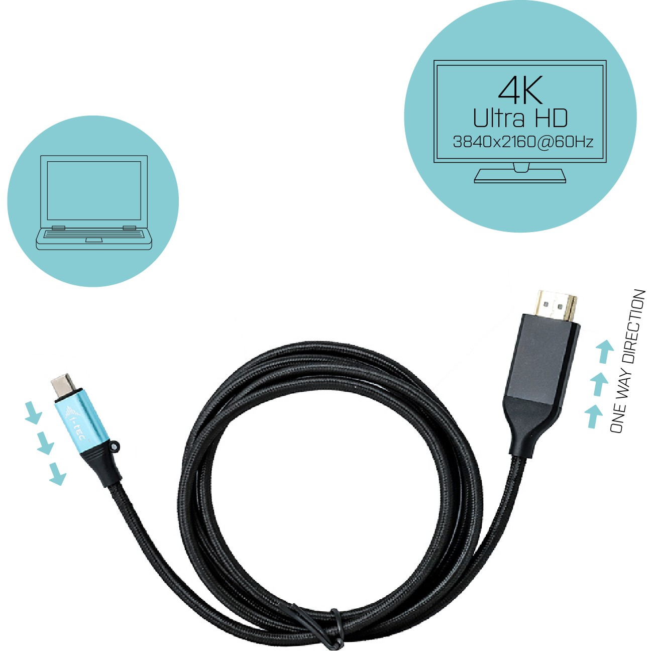Kabllo I-TEC USB-C në HDMI 4K, 2M - Figura 4