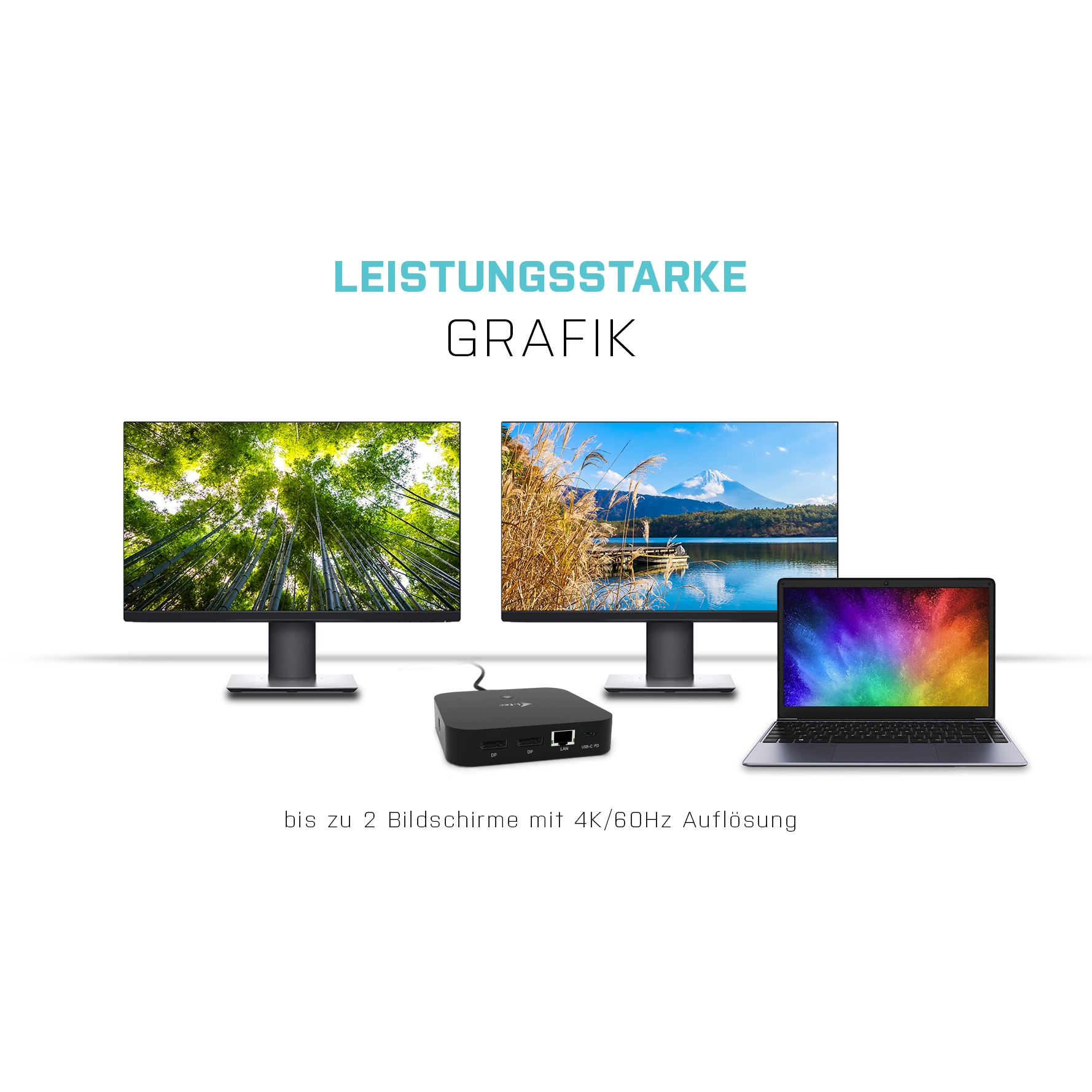 Docking Station D I-TEC USB-C Dual Display PD - Figura 3