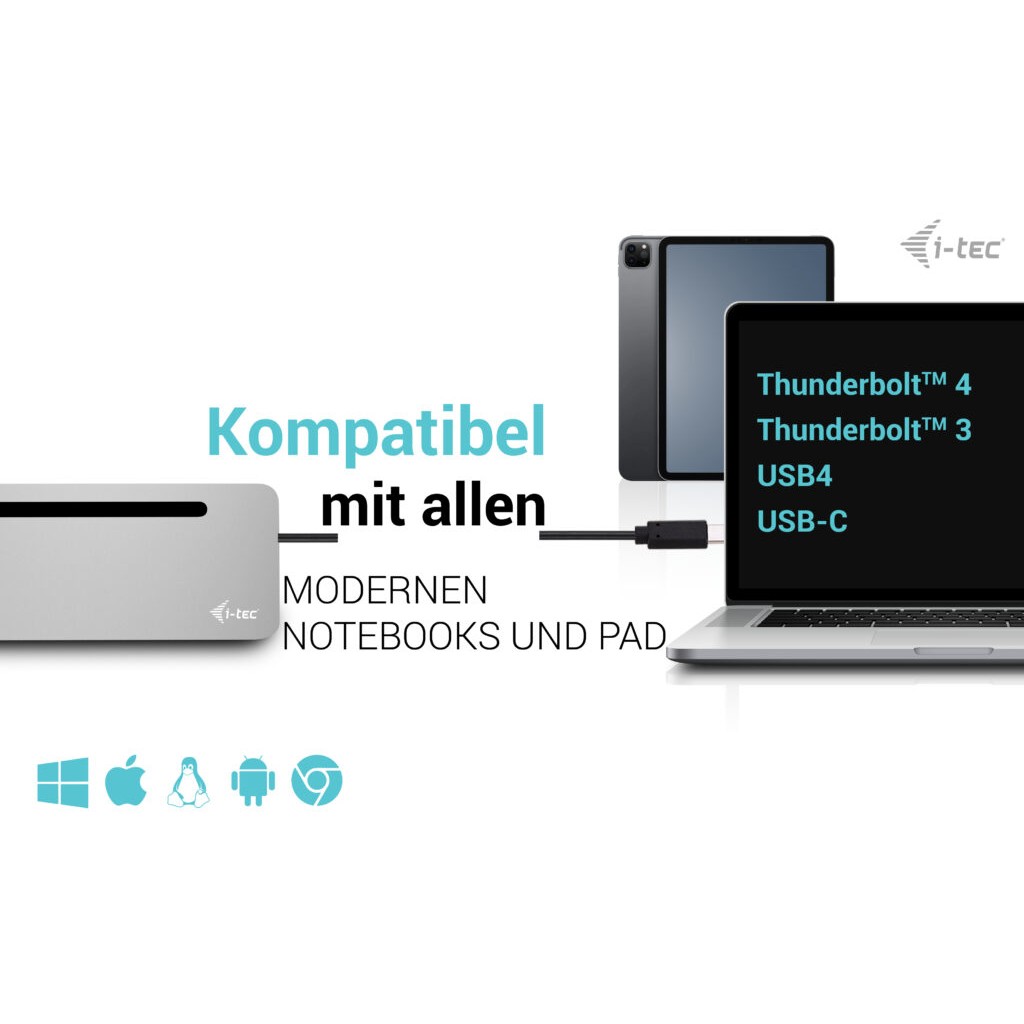 Docking Station I-TEC USB-C / Ergo Stand / 3x LCD / HDMI / DisplayPort / PD / LAN / USB - Metalik - Figura 4
