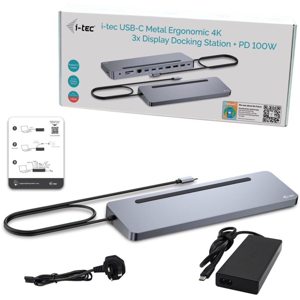 Docking Station D I-TEC USB-C ERGO + Adapter - Figura 3