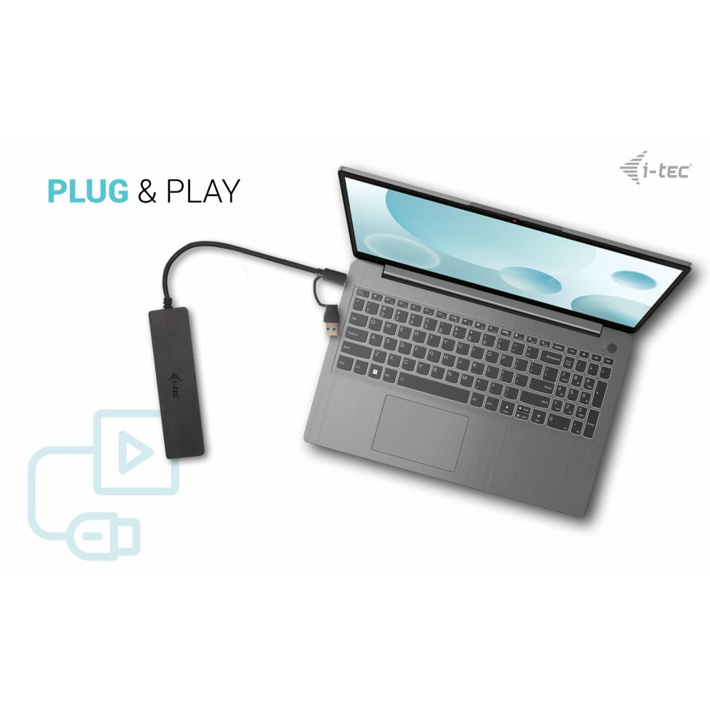 Hub I-TEC USB-C / 2x USB-C + 2x USB-A / USB 3.2 Gen 1 - Metalik - Figura 3