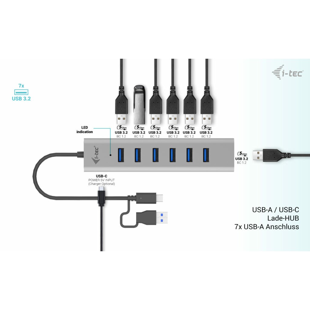 Hub D I-TEC USB-C CHARGING, 7 porte - Figura 3
