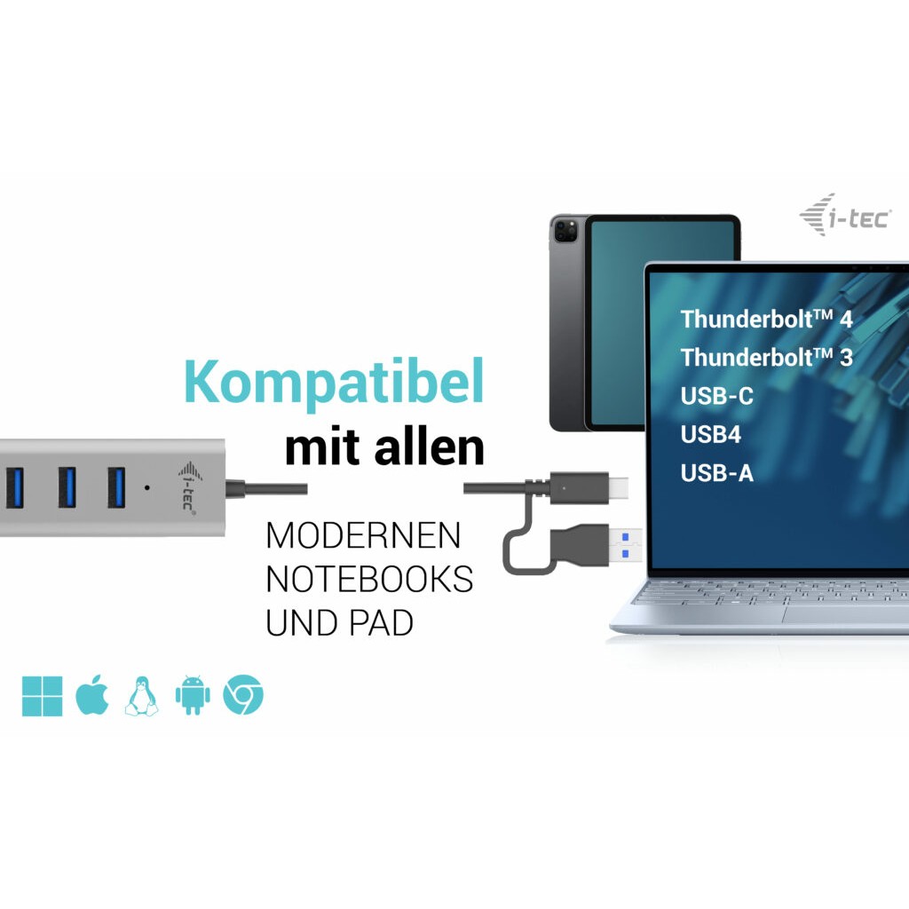 Hub D I-TEC USB-C CHARGING, 7 porte - Figura 4
