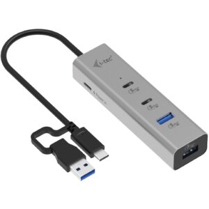 Docking Station I-TEC USB-C / 2x USB-C 3.2 Gen 1 / 2x USB-A 3.2 Gen 1 / USB-C PD 85W - Metalik