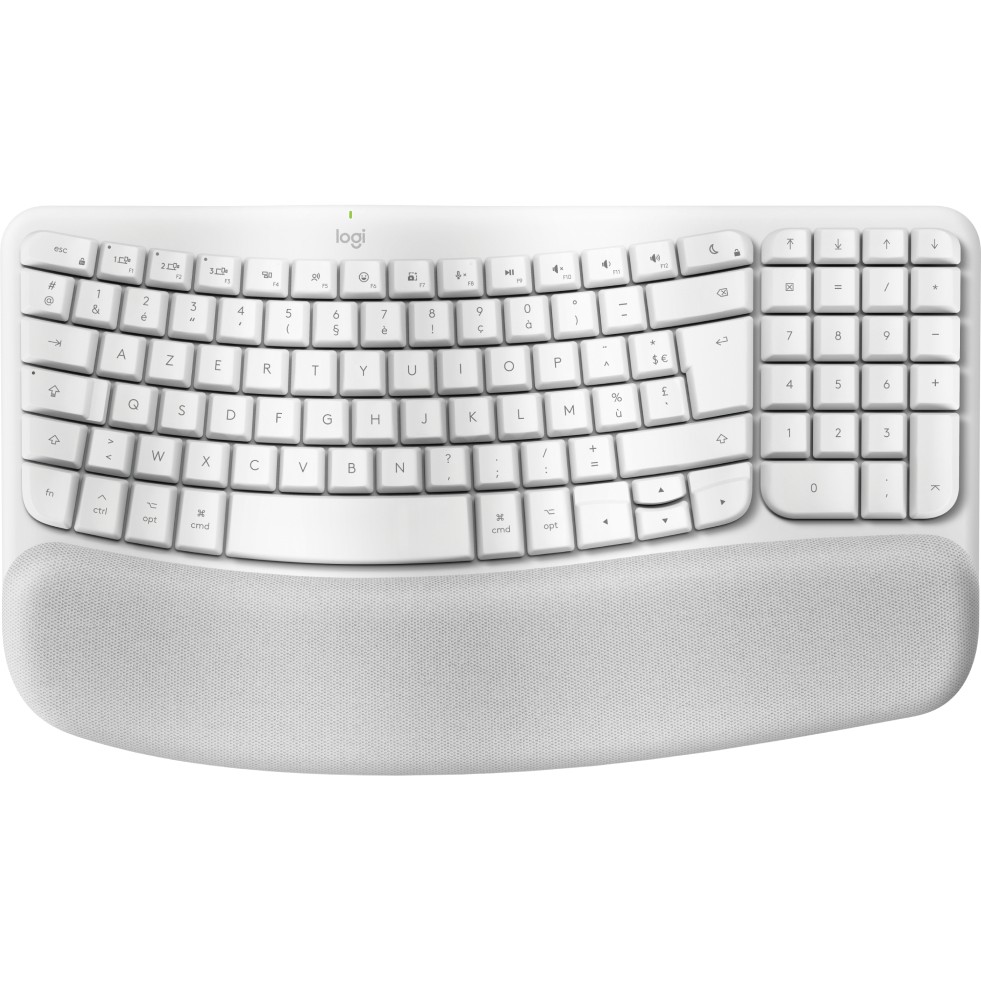 Tastierë pa kabllo Logitech Wave Keys për Mac / AZERTY - Bardhë