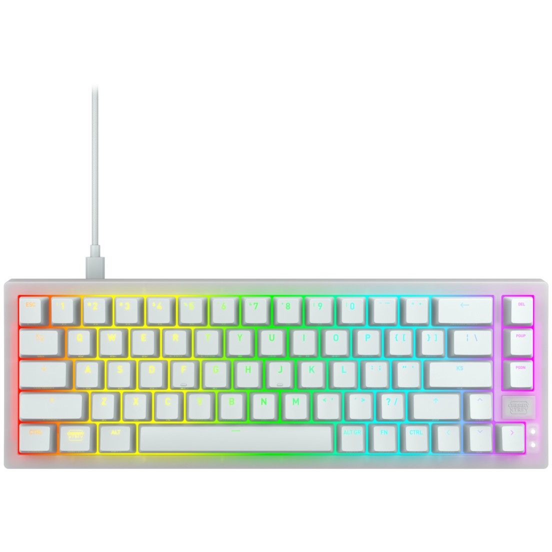 Tastierë Gaming CHERRY XTRFY K5V2 MX Red Wired / QWERTY - Bardhë