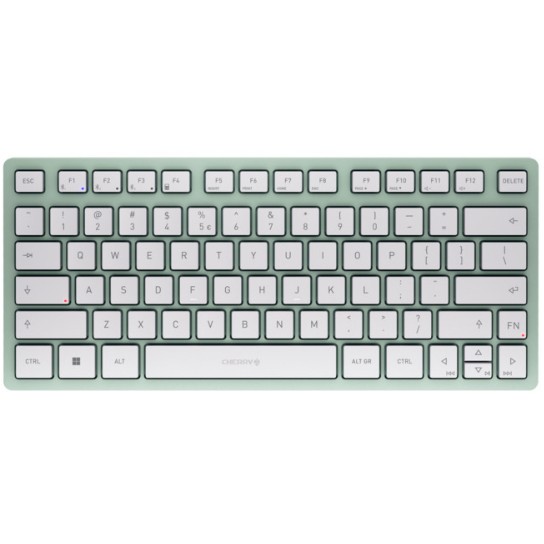 Tastierë pa kabllo CHERRY KW 7100 MINI BT / Bluetooth / QWERTY - Bardhë / Gjelbër