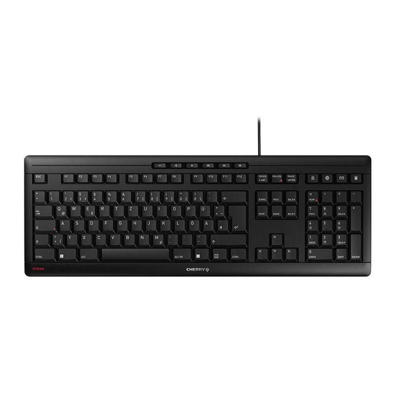 Tastierë Me kabllo CHERRY STREAM - Zezë/Gri