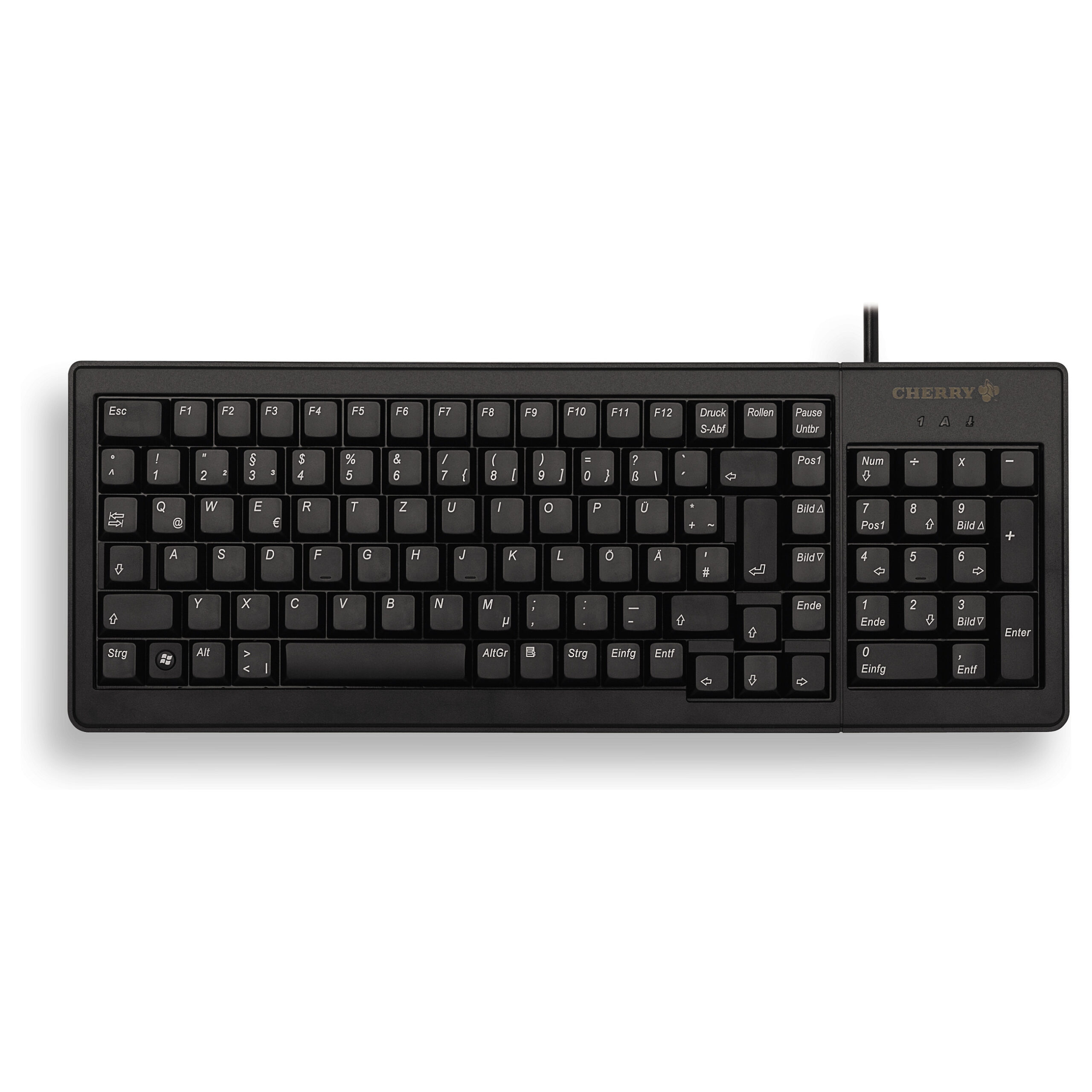 Tastierë me kabllo Cherry XS COMPLETE - Zezë