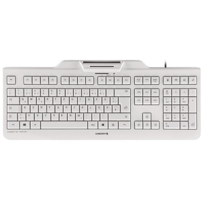 Tastierë me kabllo CHERRY KC 1000 SC / Smartcard Reader / Swiss Layout - Gri