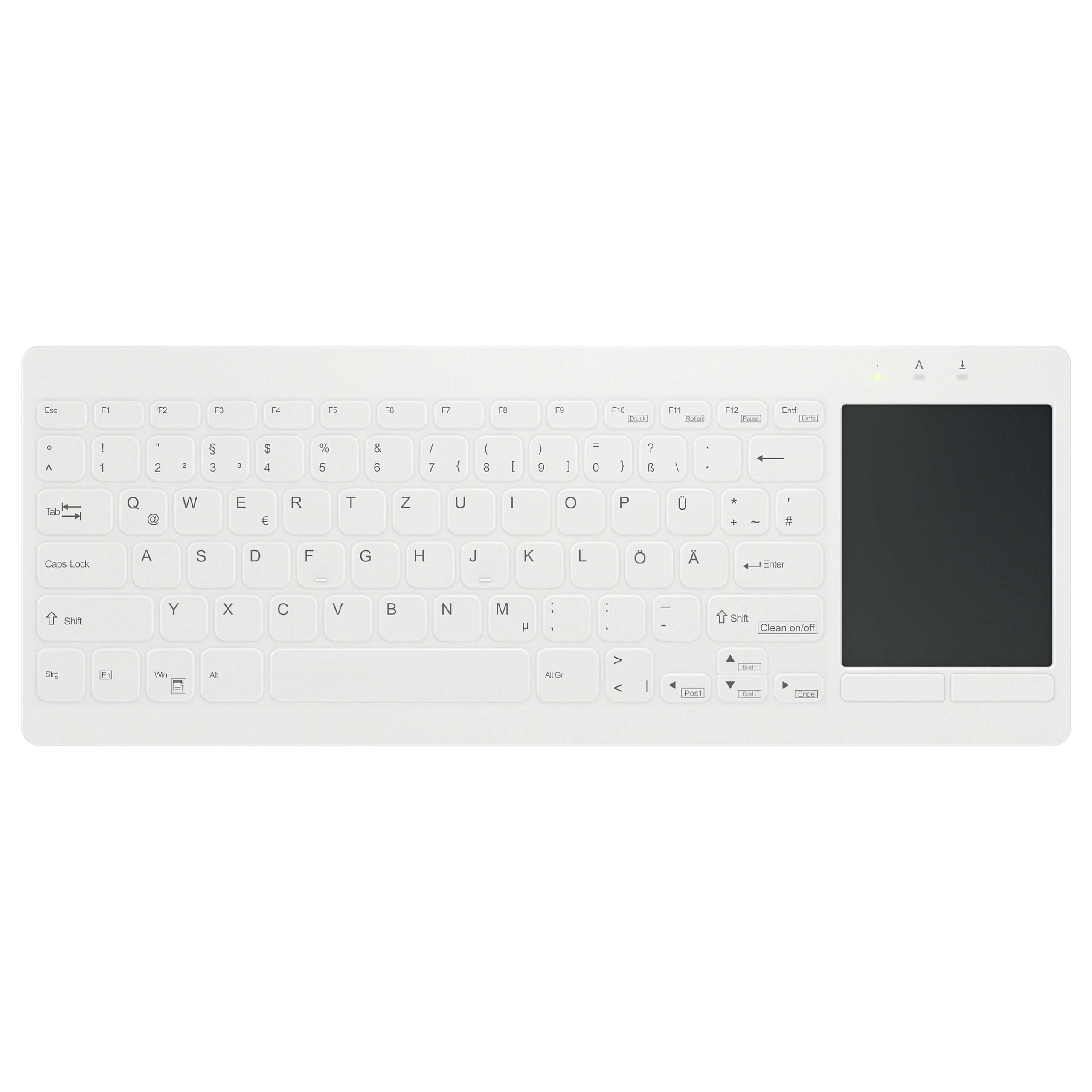 Tastierë me Kabllo CHERRY ACTIVE KEY MTA AK-C4412F-GUS-W/GE / QWERTZ / German Language - Bardhë