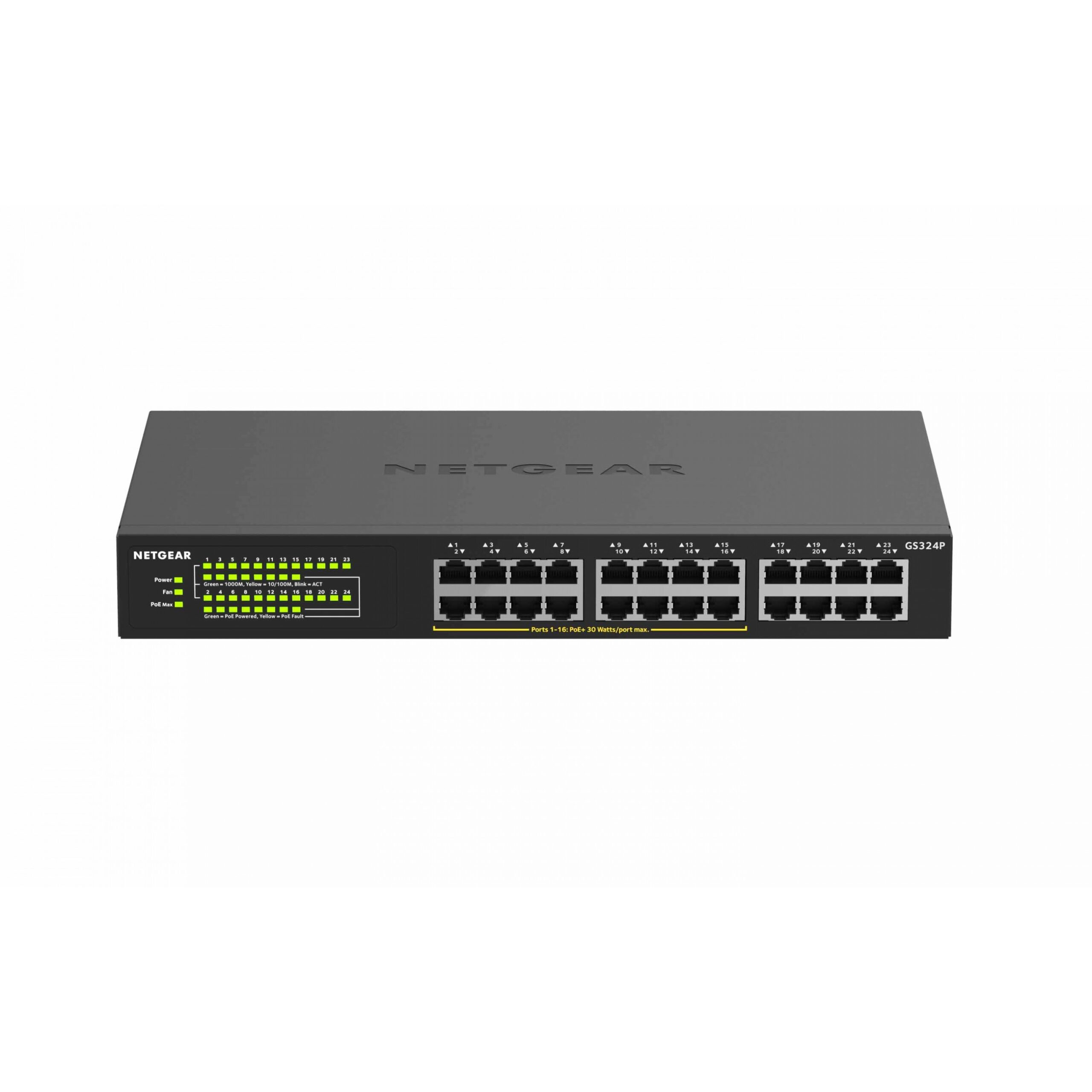 Switch NETGEAR 24x GE GS324P-100EUS PoE+ / E zezë - Figura 5
