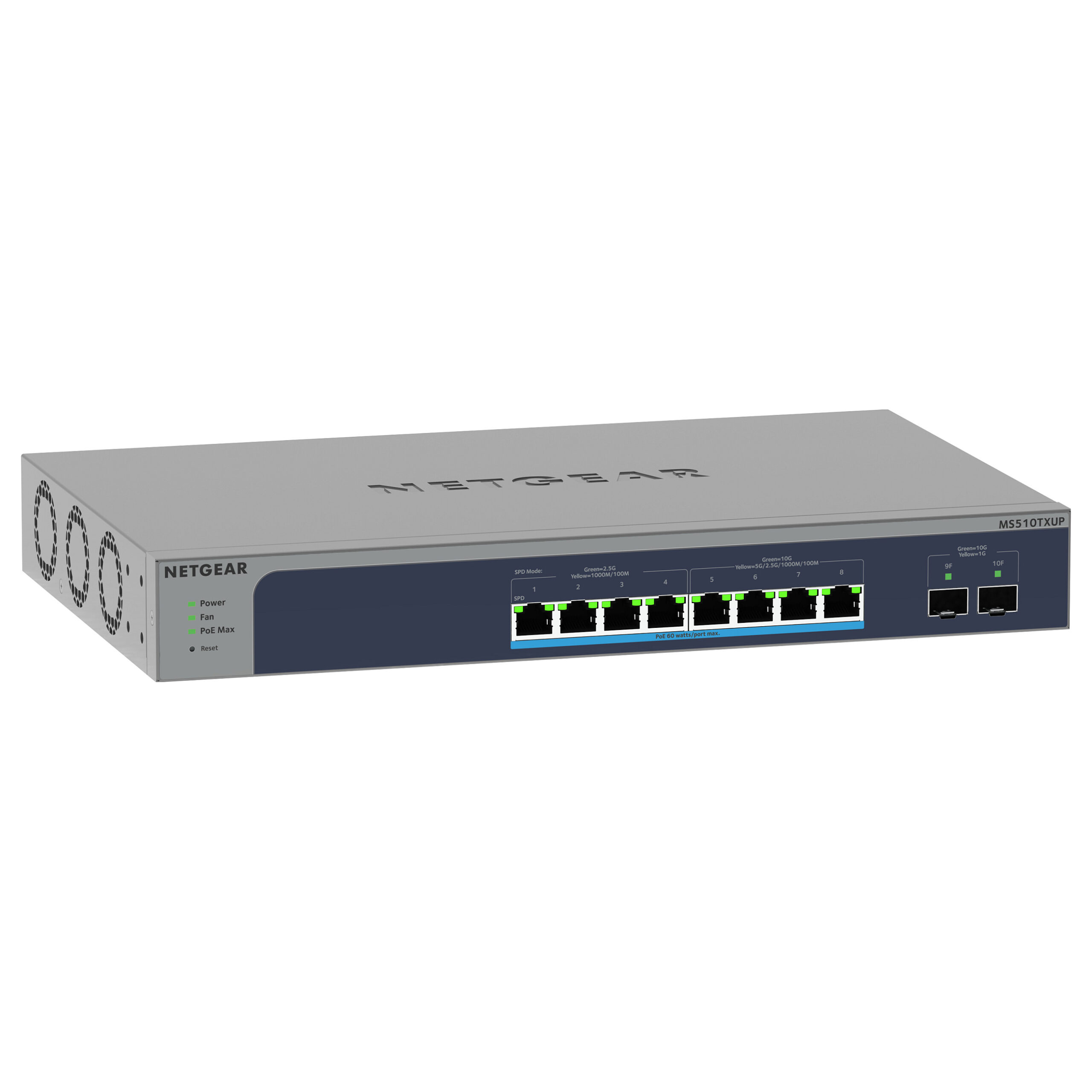 NETGEAR MS510TXUP-100EUS 8-Port Multi-Gigabit Smart Managed Switch with PoE++ and 2x 10G SFP+ Uplink | 295W Ultra60 Enterprise Network Switch - Figura 3