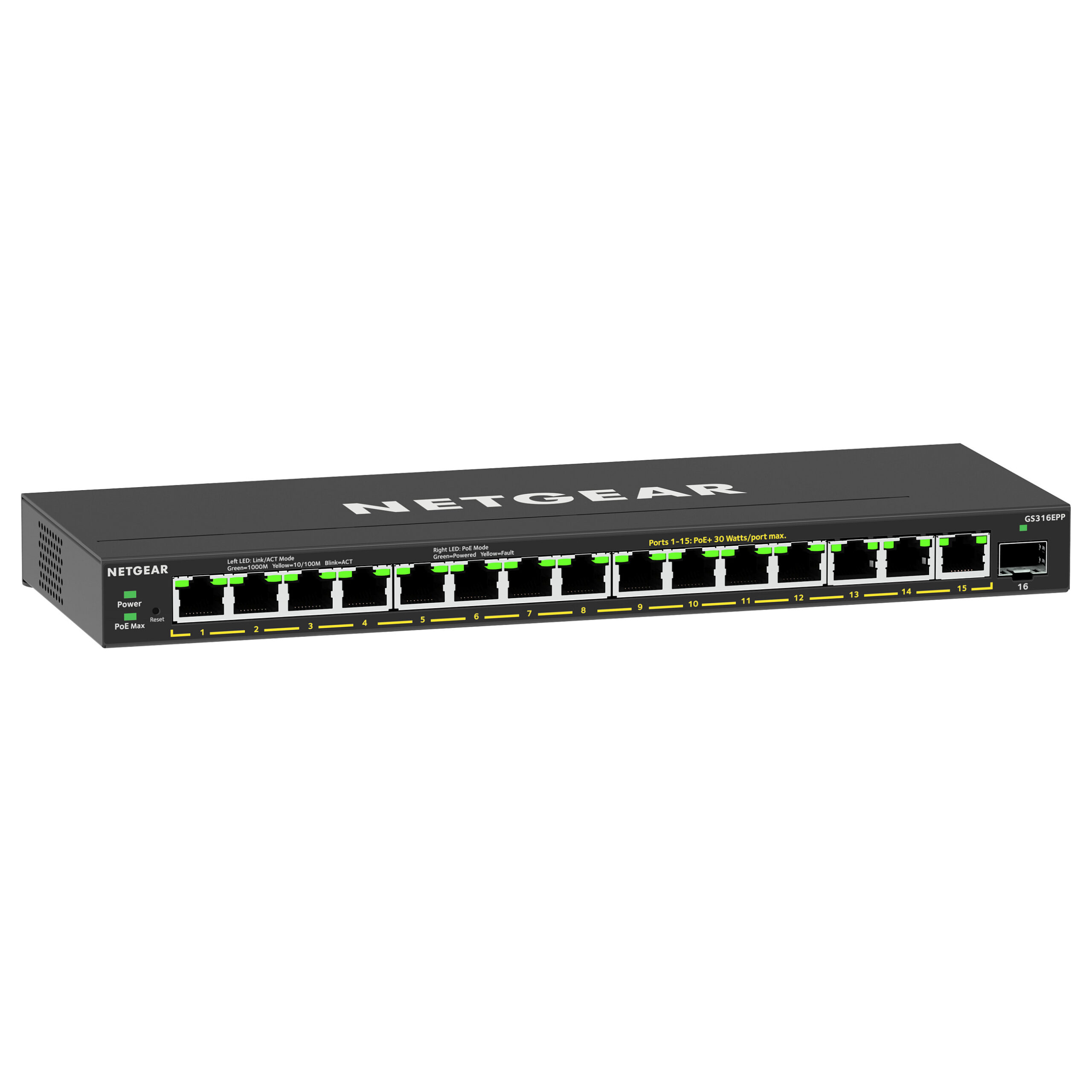 NETGEAR GS316EPP-100PES 16-Port Gigabit Smart Managed PoE+ Switch with 1x SFP | 231W PoE Budget, Easy Smart Network Switch - Figura 3