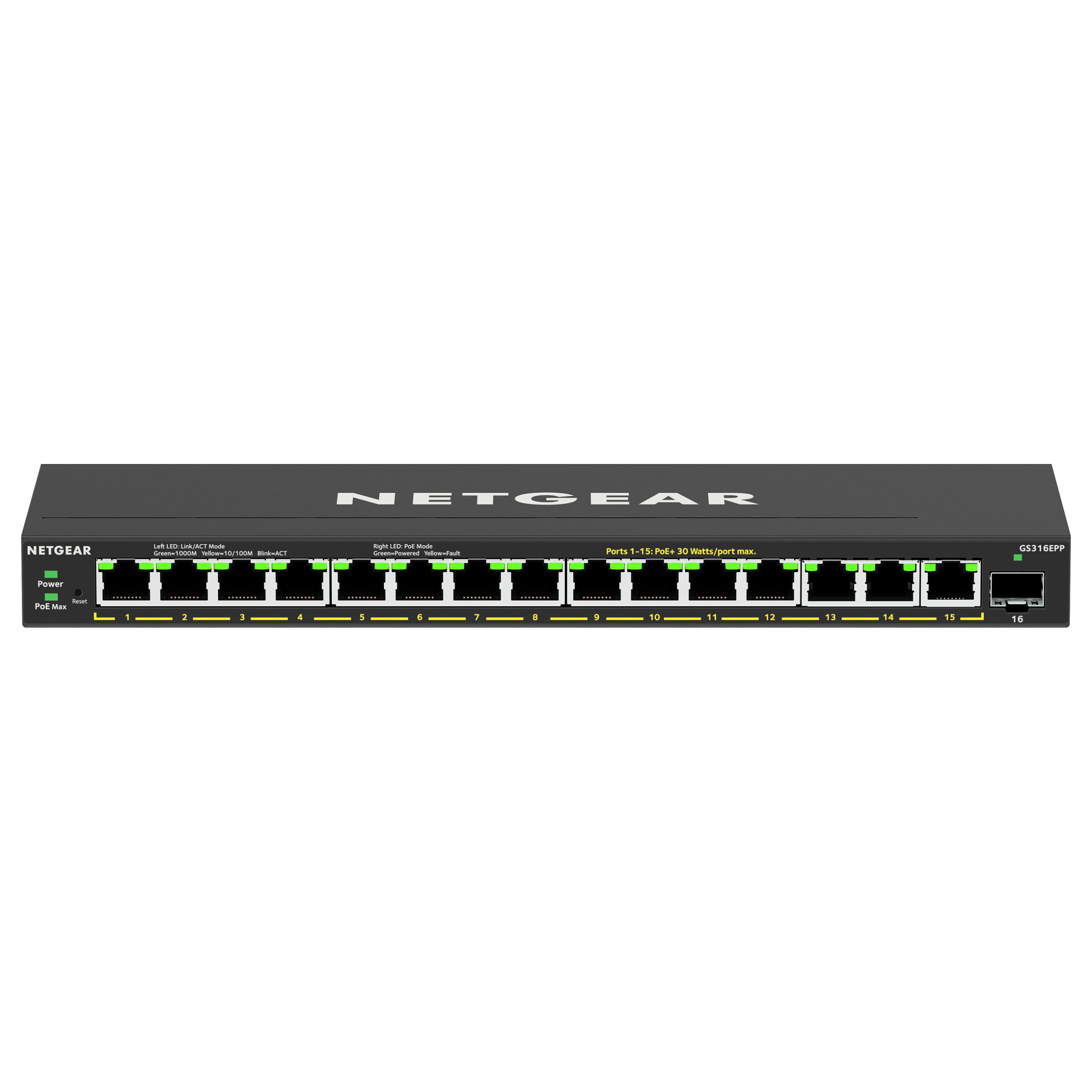 NETGEAR GS316EPP-100PES 16-Port Gigabit Smart Managed PoE+ Switch with 1x SFP | 231W PoE Budget, Easy Smart Network Switch - Figura 4