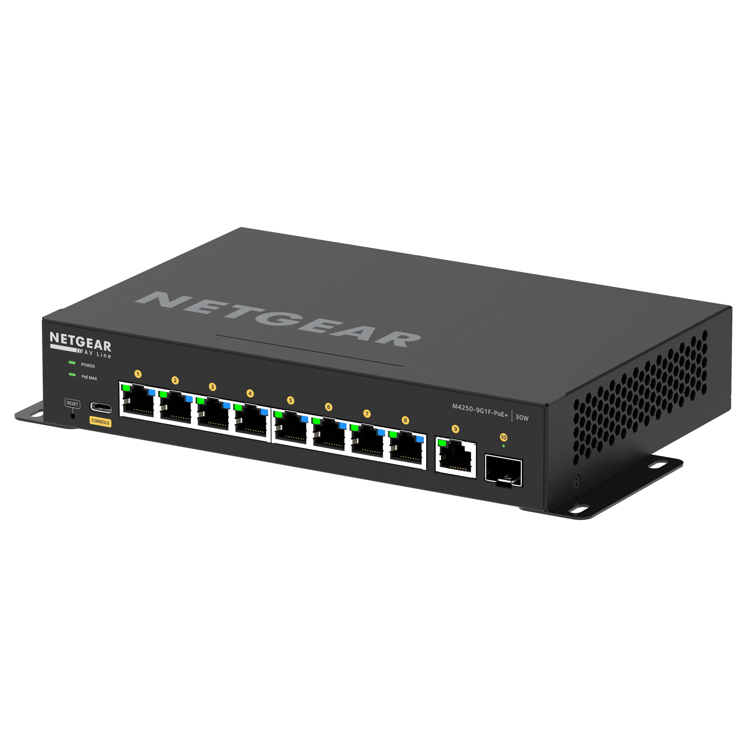 NETGEAR GSM4210PD-100EUS AV Line Managed PoE+ Switch with 8x Gigabit PoE+ Ports, 1x SFP, 110W PoE Budget | AV Optimized Layer 2/3 Lite Switch - Figura 2