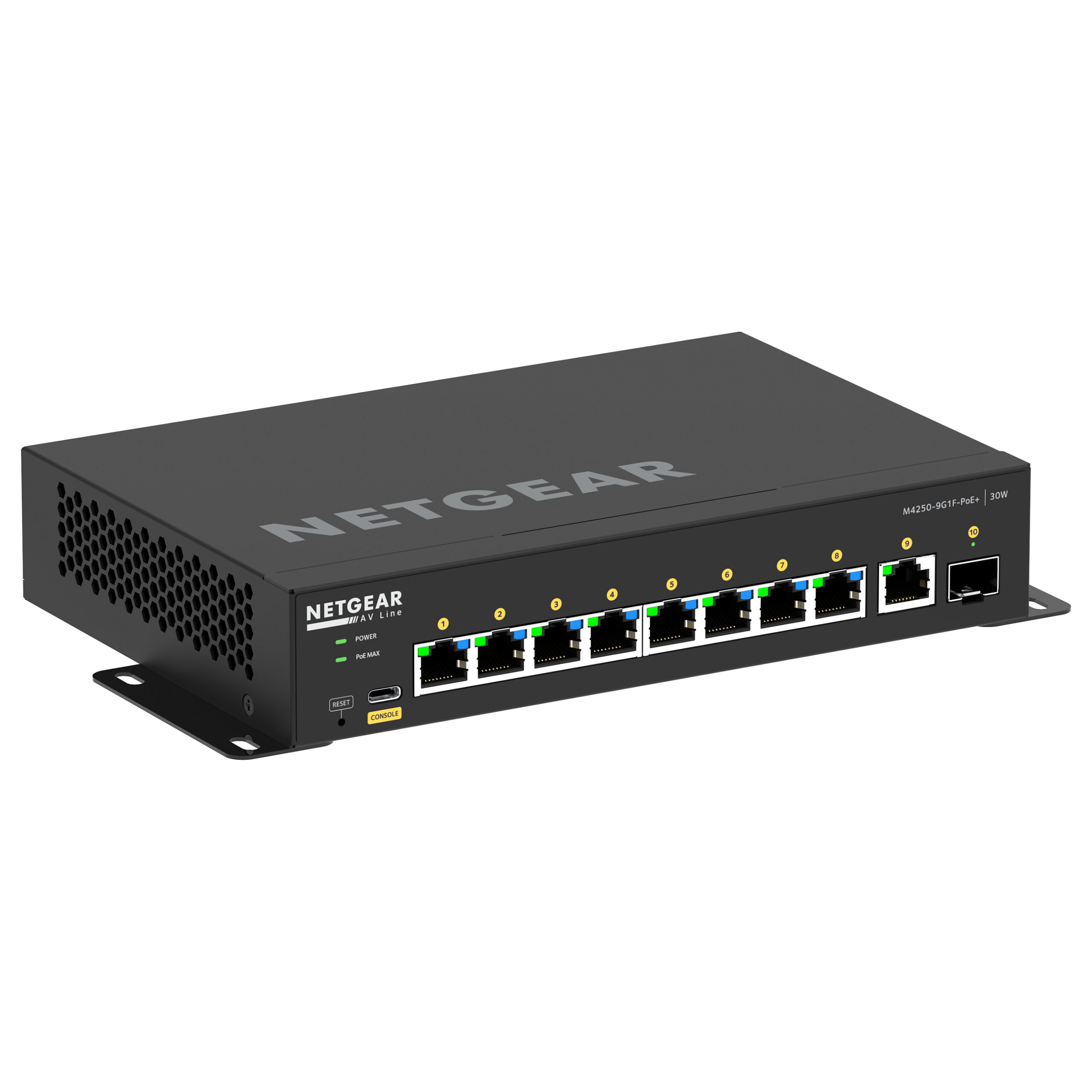NETGEAR GSM4210PD-100EUS AV Line Managed PoE+ Switch with 8x Gigabit PoE+ Ports, 1x SFP, 110W PoE Budget | AV Optimized Layer 2/3 Lite Switch - Figura 3