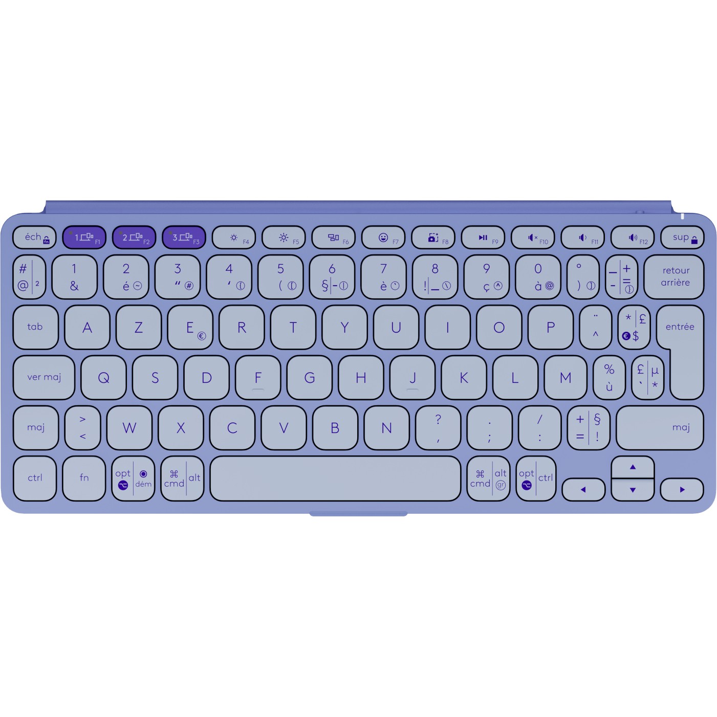 Mbrojtëse me tastierë LOGITECH Keys-To-Go 2, e vjollcë - Figura 2
